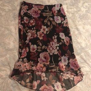 High-low floral skirt